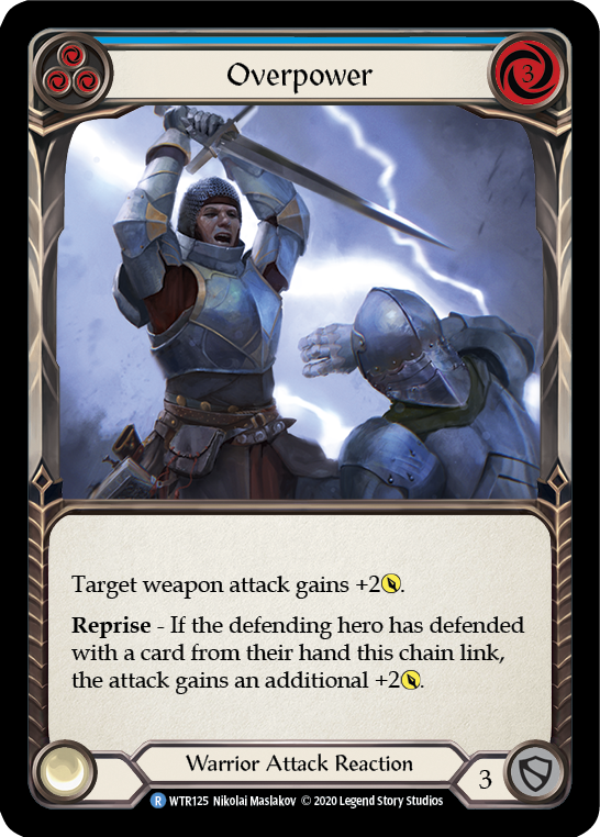 Overpower (Blue) [WTR125] Unlimited Edition Rainbow Foil - Devastation Store | Devastation Store