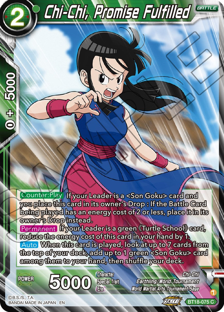 Chi-Chi, Promise Fulfilled (BT18-075) [Dawn of the Z-Legends] | Devastation Store