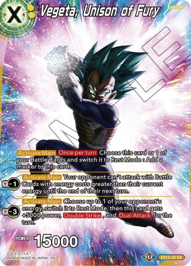 Vegeta, Unison of Fury (EX12-02) [Theme Selection: History of Vegeta] | Devastation Store