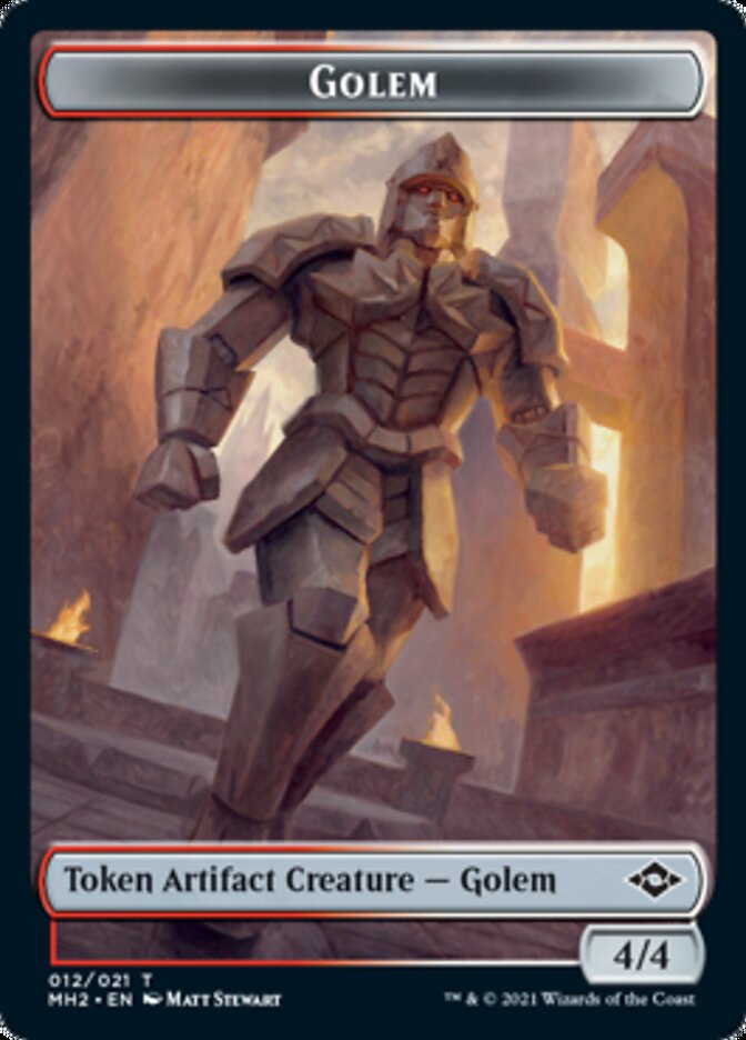 Golem Token // Treasure Token (21) [Modern Horizons 2 Tokens] | Devastation Store