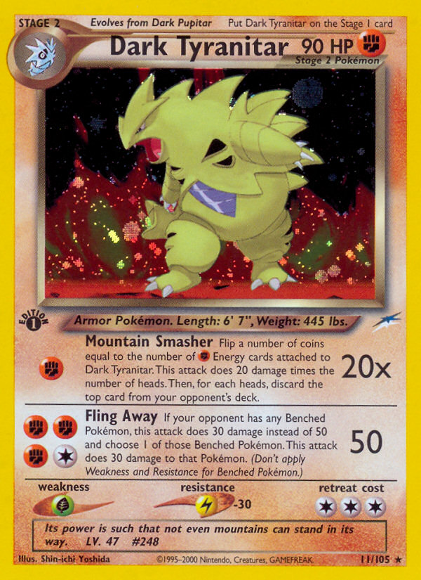 Dark Tyranitar (11/105) [Neo Destiny 1st Edition] | Devastation Store