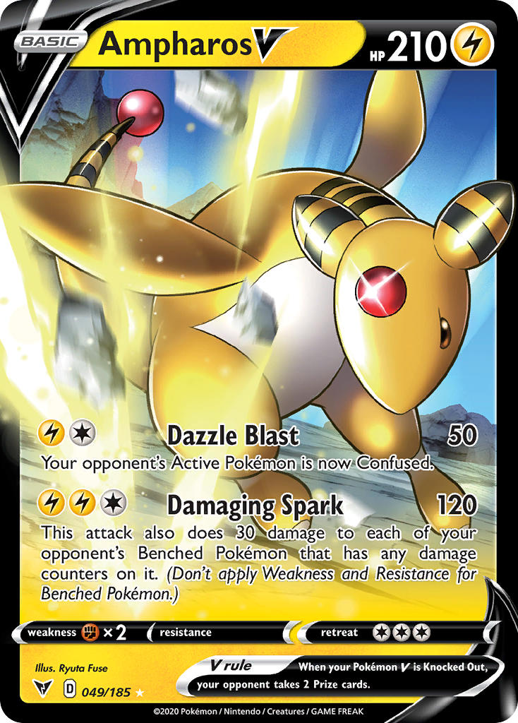 Ampharos V (049/185) [Sword & Shield: Vivid Voltage] | Devastation Store