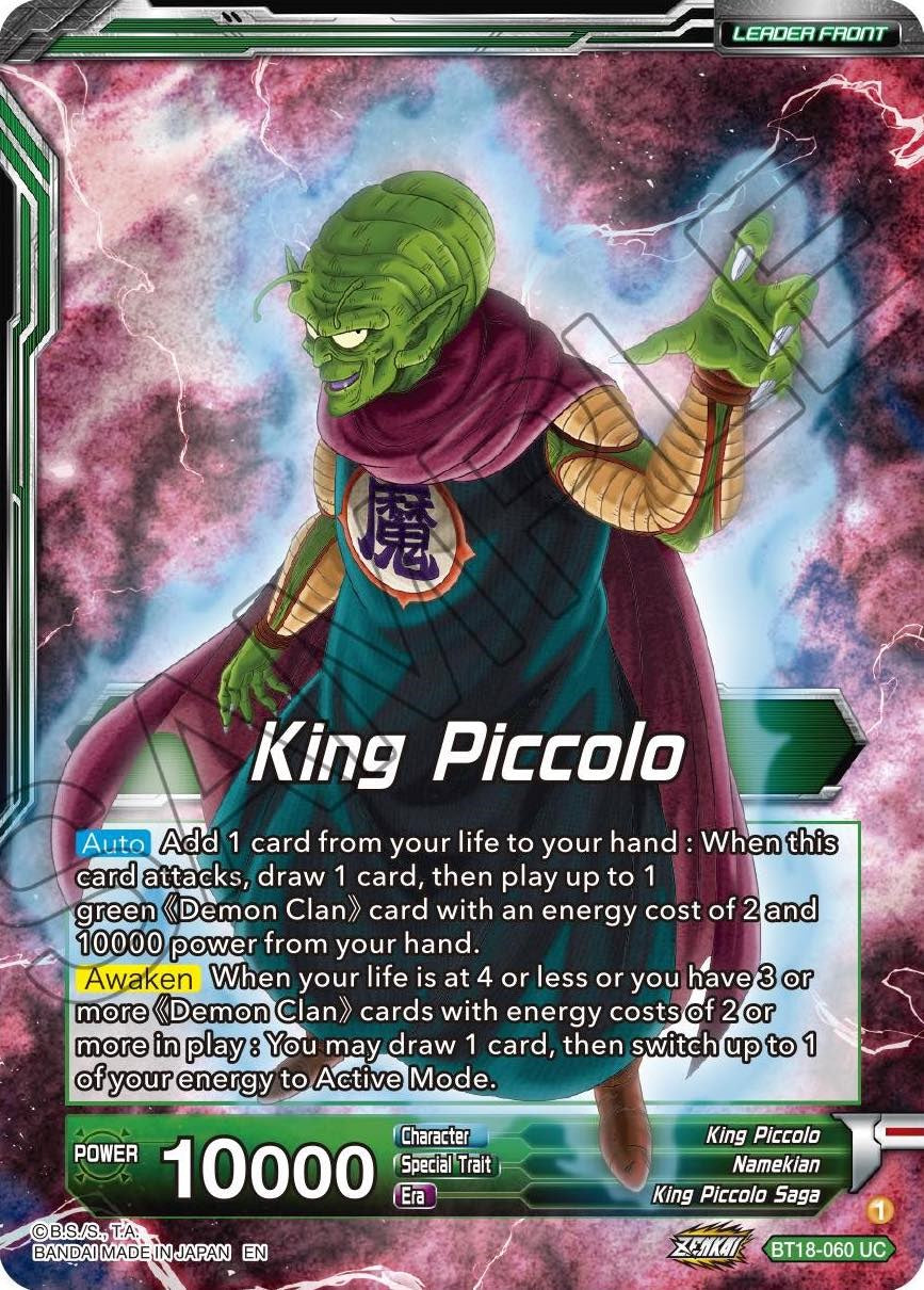 King Piccolo // King Piccolo, World Conquest Awaits (BT18-060) [Dawn of the Z-Legends] | Devastation Store