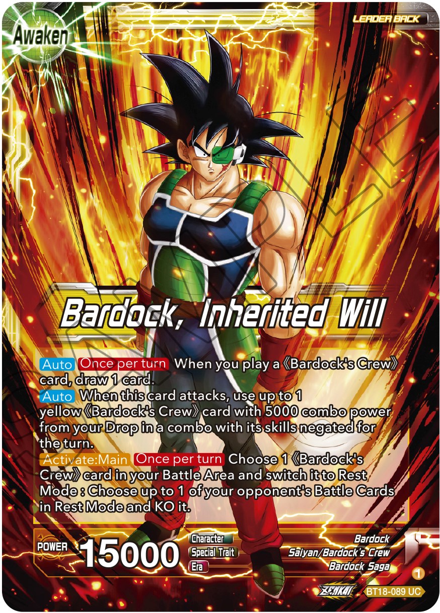 Bardock's Crew // Bardock, Inherited Will (BT18-089) [Dawn of the Z-Legends] | Devastation Store