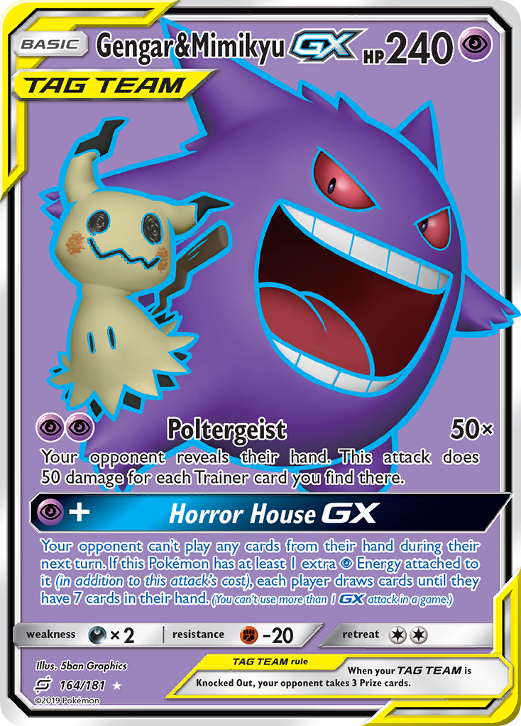 Gengar & Mimikyu GX (164/181) [Sun & Moon: Team Up] | Devastation Store