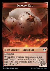 Spirit (0010) // Dragon Egg Double-Sided Token [Commander Masters Tokens] | Devastation Store