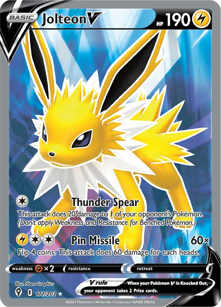 Jolteon V (177/203) [Sword & Shield: Evolving Skies] | Devastation Store