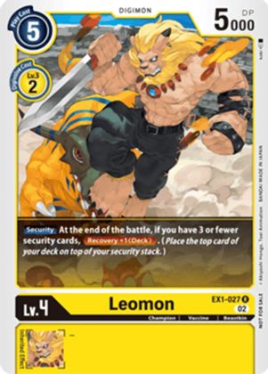 Leomon [EX1-027] (X Record Pre-Release Tournament) [X Record Pre-Release Promos] | Devastation Store