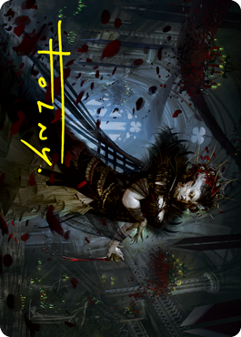 Falkenrath Forebear Art Card (Gold-Stamped Signature) [Innistrad: Crimson Vow Art Series] | Devastation Store