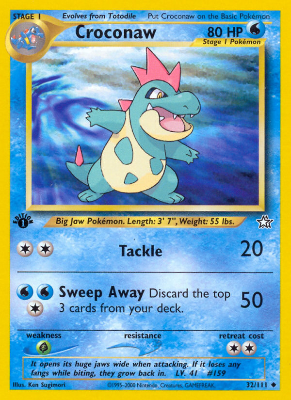 Croconaw (32/111) [Neo Genesis 1st Edition] | Devastation Store