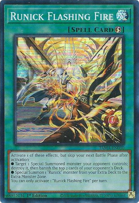 Runick Flashing Fire [TAMA-EN030] Super Rare | Devastation Store