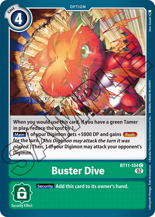Buster Dive [BT11-104] [Dimensional Phase] | Devastation Store