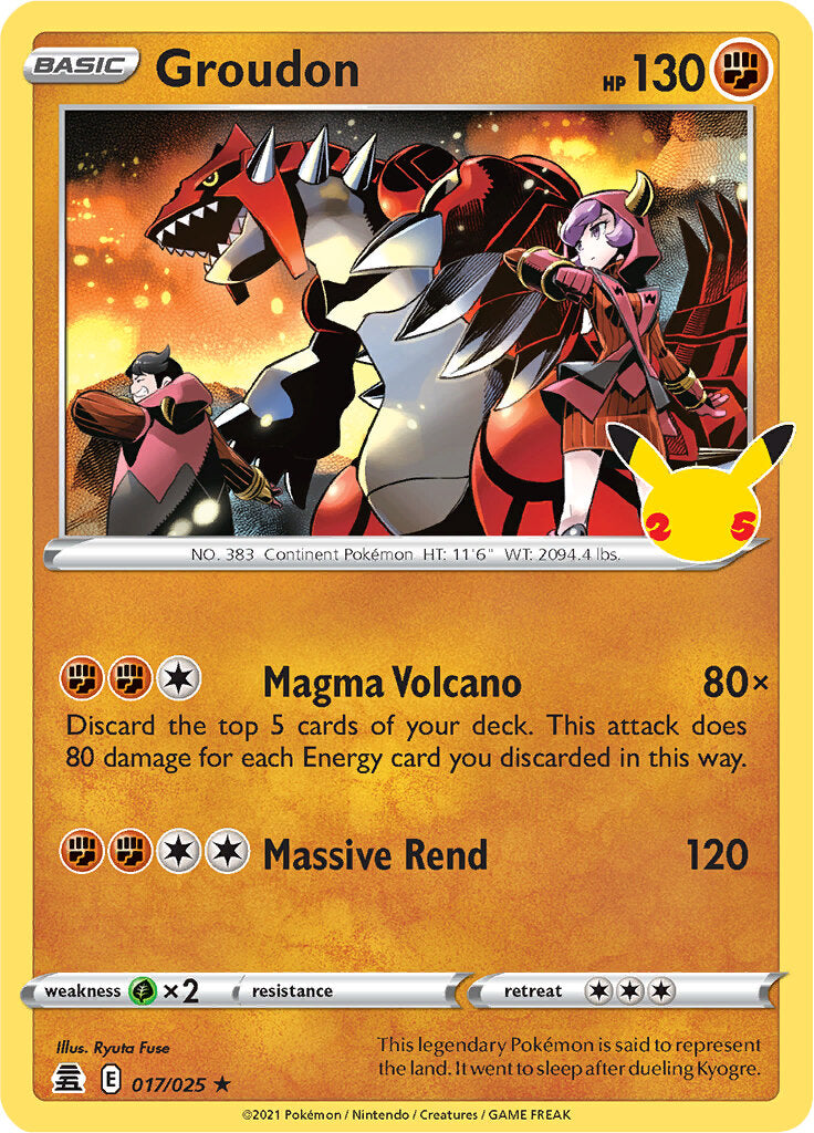 Groudon (017/025) [Celebrations: 25th Anniversary] | Devastation Store