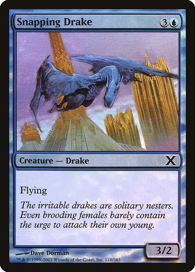 Snapping Drake (Premium Foil) [Tenth Edition] | Devastation Store