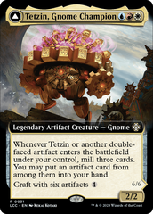 Tetzin, Gnome Champion // The Golden-Gear Colossus (Extended Art) [The Lost Caverns of Ixalan Commander] | Devastation Store
