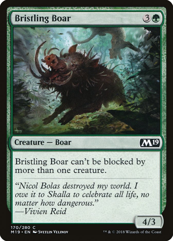 Bristling Boar [Core Set 2019] | Devastation Store