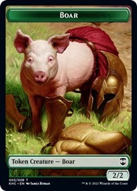Boar // Spirit Double-sided Token [Kaldheim Commander Tokens] | Devastation Store