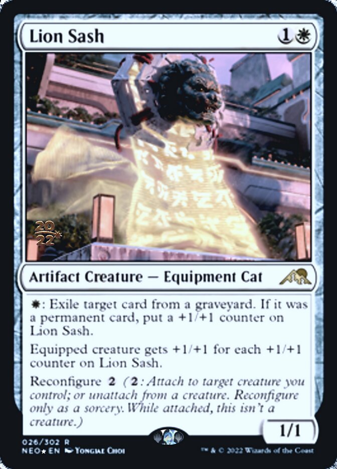 Lion Sash [Kamigawa: Neon Dynasty Prerelease Promos] | Devastation Store