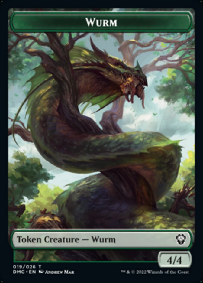 Wurm Token [Dominaria United Commander Tokens] | Devastation Store