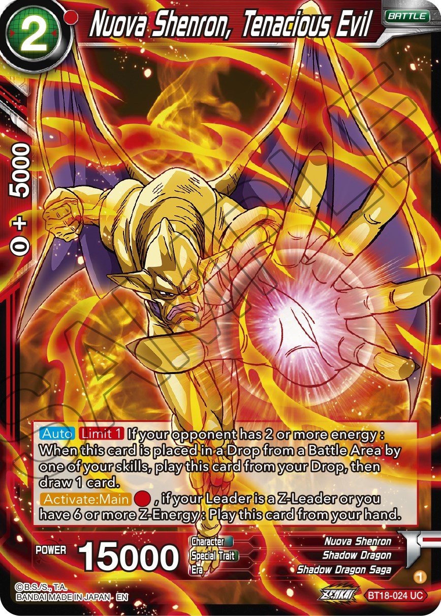 Nuova Shenron, Tenacious Evil (BT18-024) [Dawn of the Z-Legends] | Devastation Store