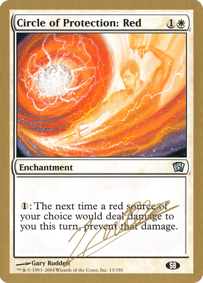 Circle of Protection: Red (Julien Nuijten) (SB) [World Championship Decks 2004] | Devastation Store