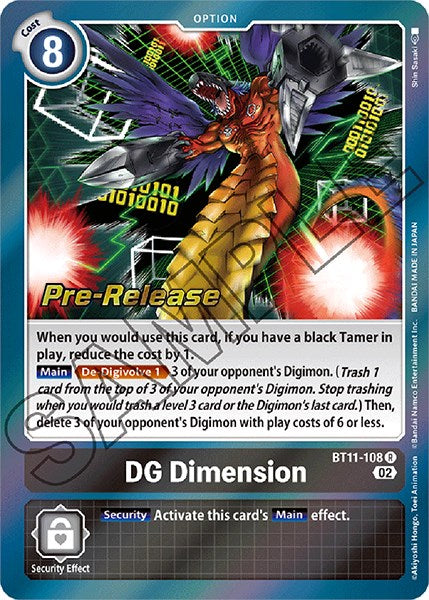 DG Dimension [BT11-108] [Dimensional Phase Pre-Release Promos] | Devastation Store