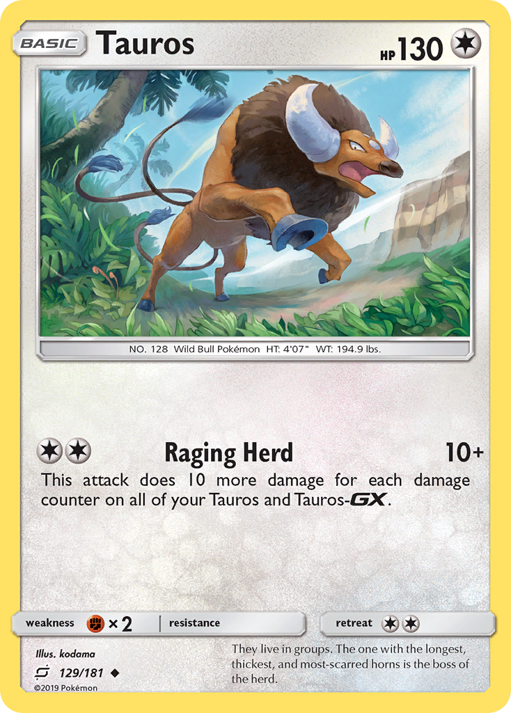 Tauros (129/181) [Sun & Moon: Team Up] | Devastation Store