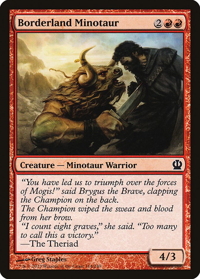 Borderland Minotaur [Theros] | Devastation Store