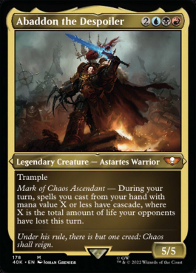 Abaddon the Despoiler (Display Commander) (Surge Foil) [Universes Beyond: Warhammer 40,000] | Devastation Store