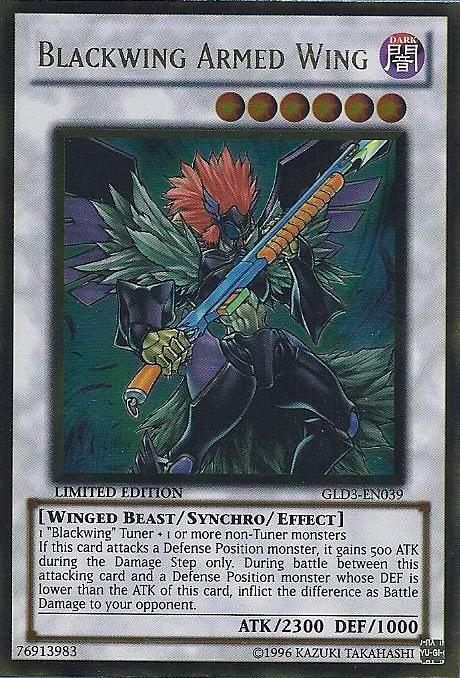 Blackwing Armed Wing [GLD3-EN039] Gold Rare | Devastation Store