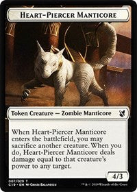 Heart-Piercer Manticore // Dragon Double-sided Token [Commander 2019 Tokens] | Devastation Store