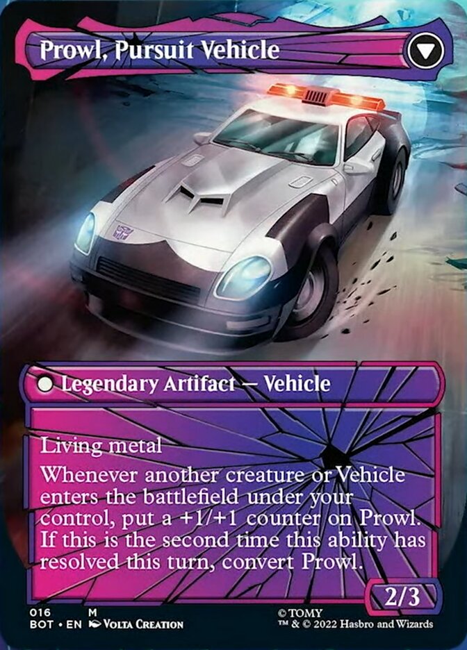 Prowl, Stoic Strategist // Prowl, Pursuit Vehicle (Shattered Glass) [Transformers] | Devastation Store