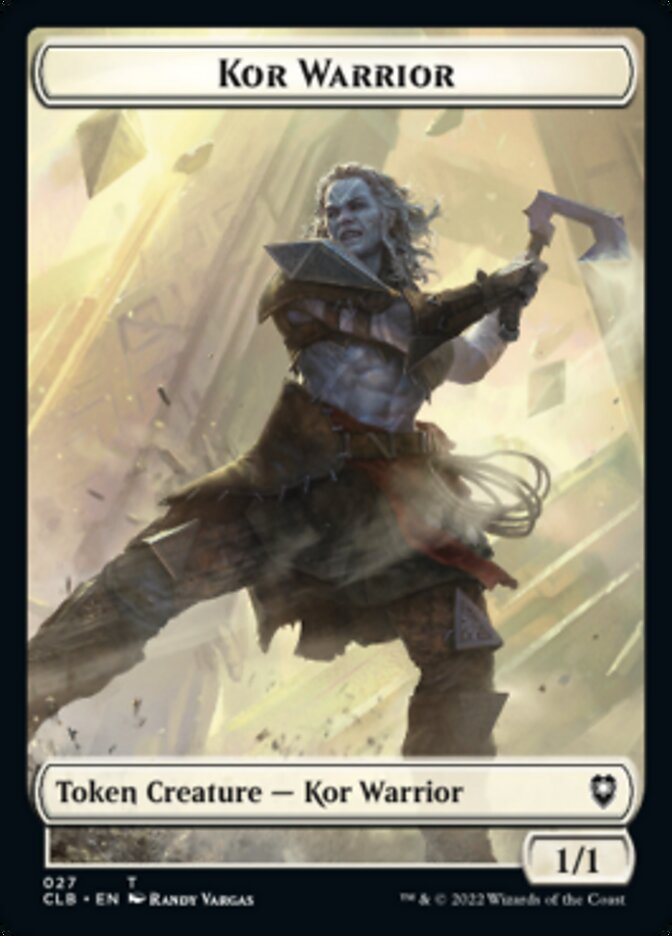 Kor Warrior // Wizard Double-sided Token [Commander Legends: Battle for Baldur's Gate Tokens] | Devastation Store