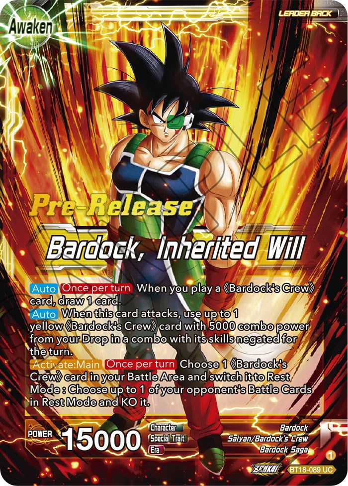 Bardock's Crew // Bardock, Inherited Will (BT18-089) [Dawn of the Z-Legends Prerelease Promos] | Devastation Store