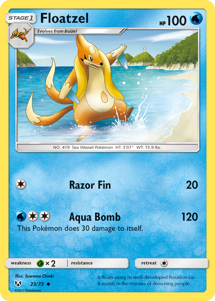 Floatzel (23/73) [Sun & Moon: Shining Legends] | Devastation Store