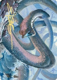 Koma, Cosmos Serpent 1 Art Card (Gold-Stamped Signature) [Kaldheim: Art Series] | Devastation Store