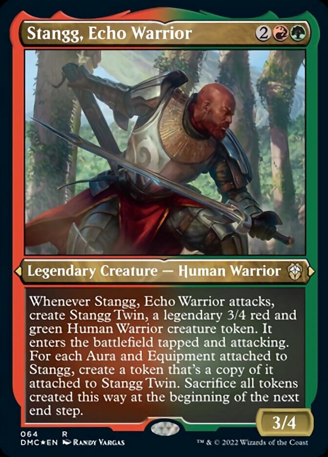 Stangg, Echo Warrior (Foil Etched) [Dominaria United Commander] | Devastation Store