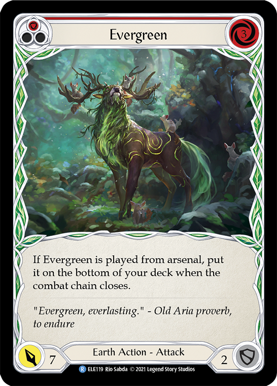 Evergreen (Red) [ELE119] (Tales of Aria)  1st Edition Normal | Devastation Store