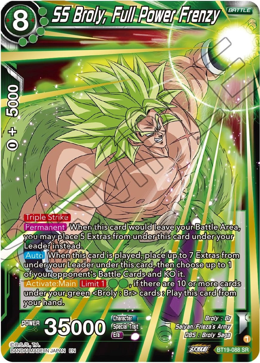 SS Broly, Full Power Frenzy (BT19-088) [Fighter's Ambition] | Devastation Store
