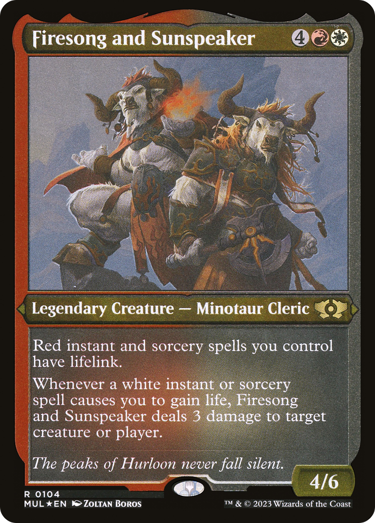 Firesong and Sunspeaker (Foil Etched) [Multiverse Legends] | Devastation Store