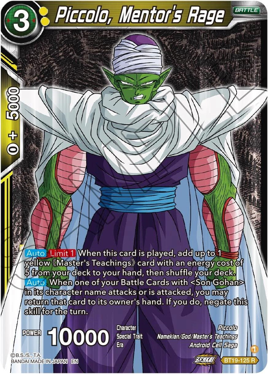 Piccolo, Mentor's Rage (BT19-125) [Fighter's Ambition] | Devastation Store