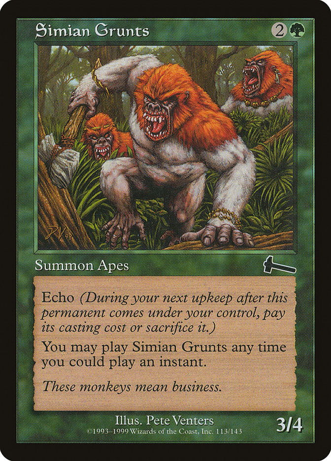 Simian Grunts [Urza's Legacy] | Devastation Store