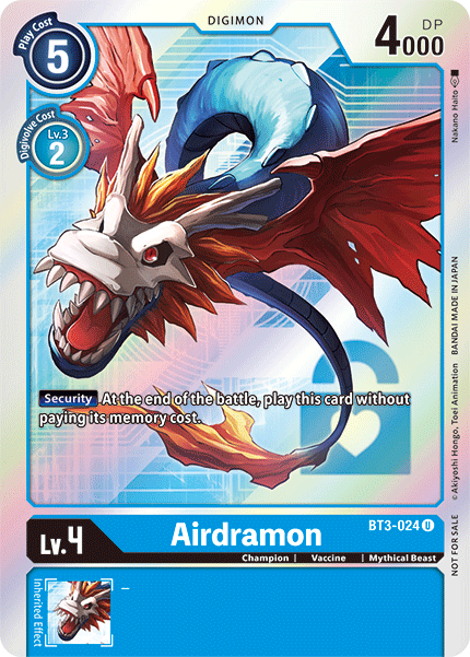 Airdramon [BT3-024] (Buy-A-Box Promo) [Release Booster Ver.1.5 Promos] | Devastation Store