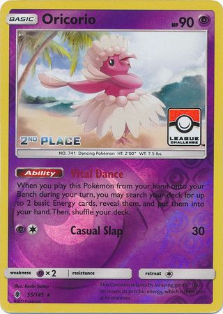 Oricorio (55/145) (League Promo 2nd Place) [Sun & Moon: Guardians Rising] | Devastation Store