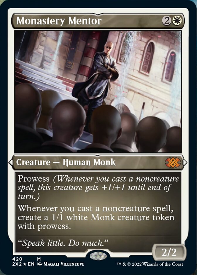 Monastery Mentor (Foil Etched) [Double Masters 2022] | Devastation Store