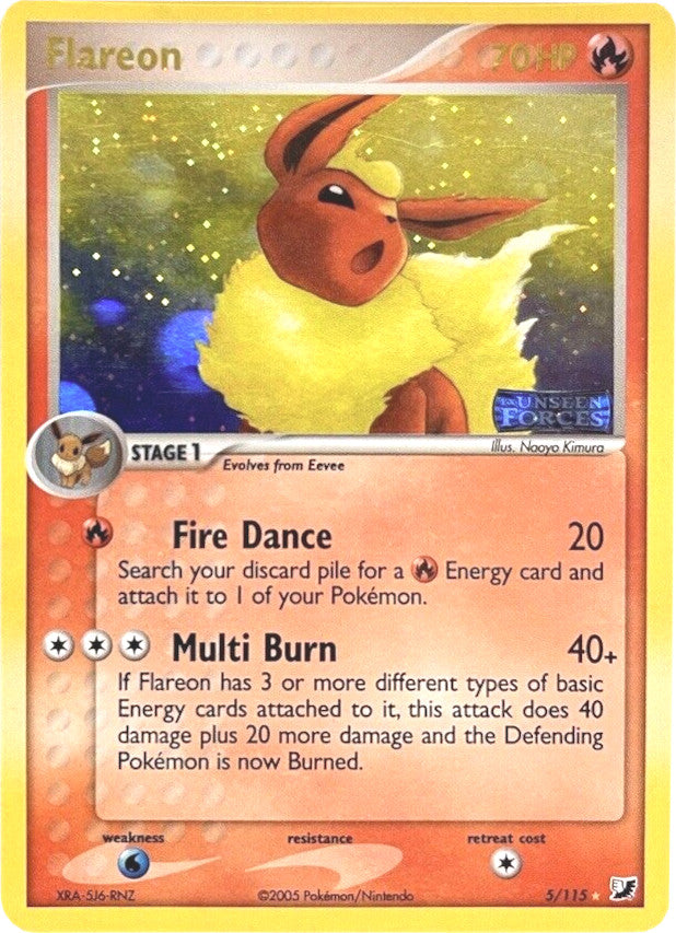 Flareon (5/115) (Stamped) [EX: Unseen Forces] | Devastation Store