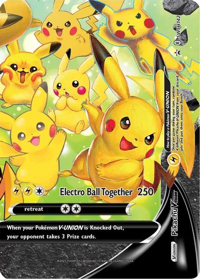 Pikachu V-UNION (SWSH142) (Celebrations) [Sword & Shield: Black Star Promos] | Devastation Store