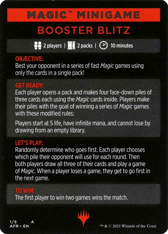 Booster Blitz (Magic Minigame) [Dungeons & Dragons: Adventures in the Forgotten Realms Minigame] | Devastation Store