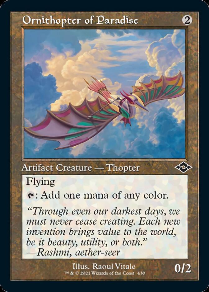 Ornithopter of Paradise (Retro Foil Etched) [Modern Horizons 2] | Devastation Store