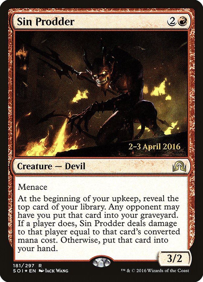 Sin Prodder [Shadows over Innistrad Prerelease Promos] - Devastation Store | Devastation Store